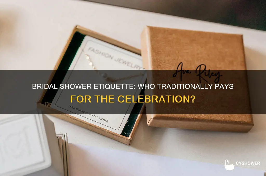 what is etiquette for who oays for bridal shower