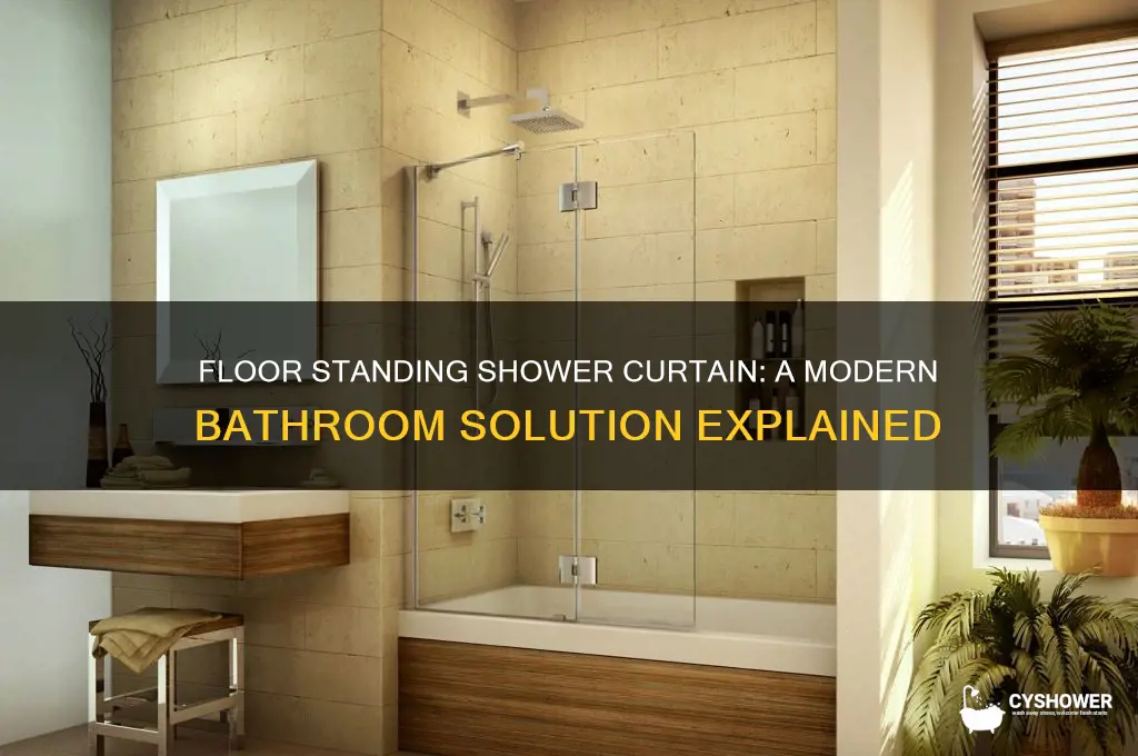 what is floor standing shower curtain