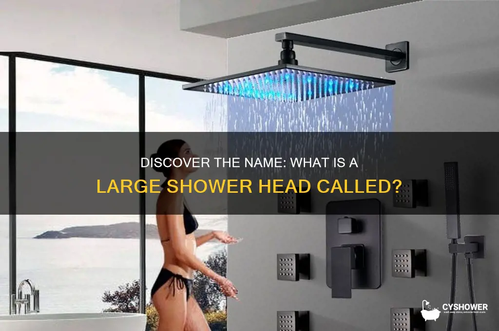 what is large shower head called
