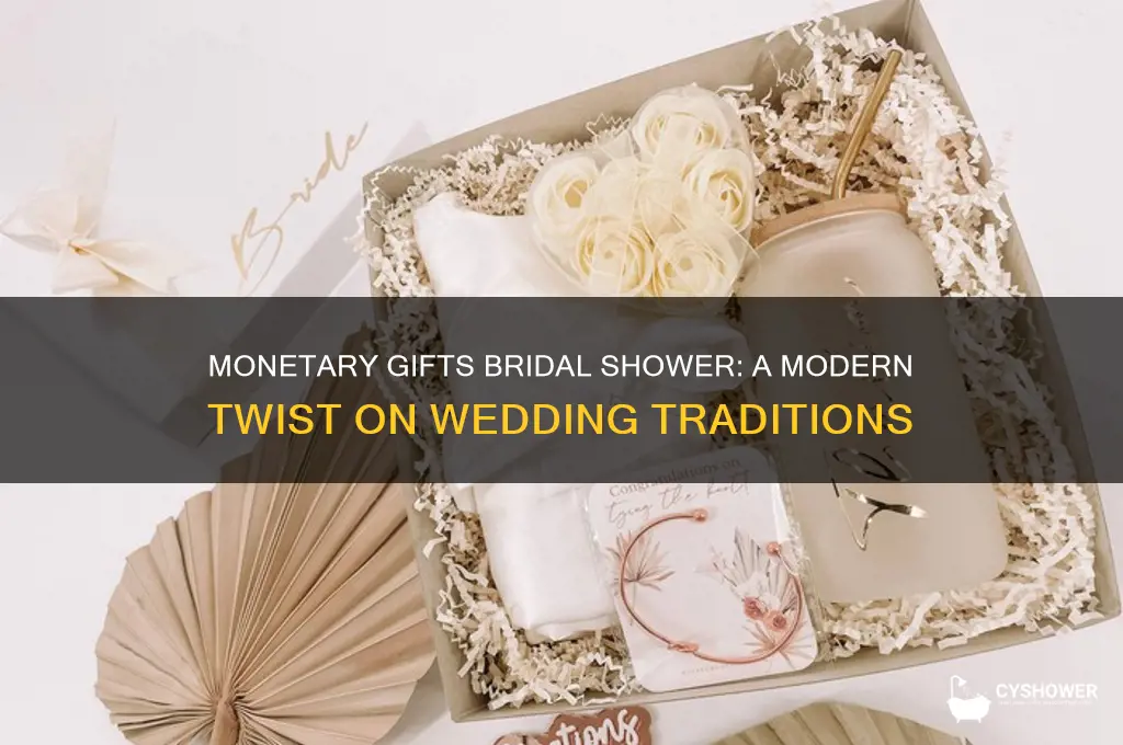 what is monetary gifts bridal shower