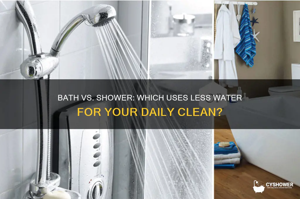 what is more water efficient bath or shower