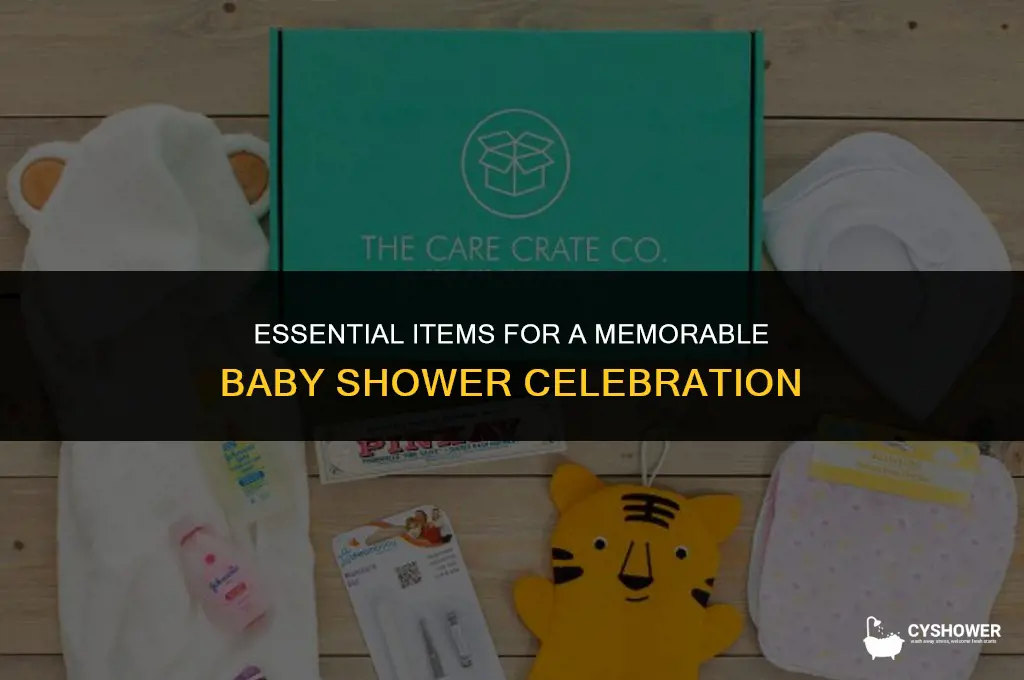 what is needed for a baby shower
