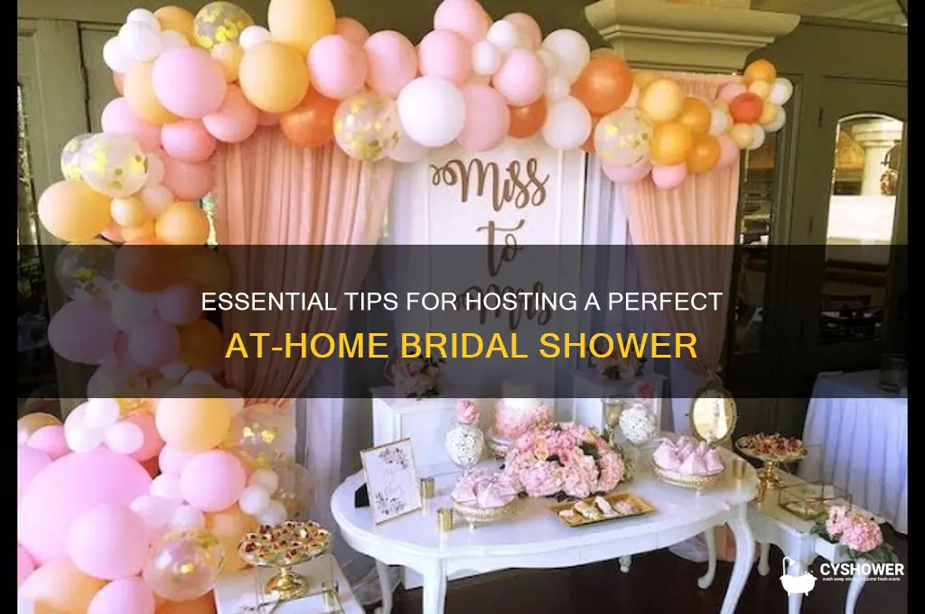 what is needed for at home bridal shower