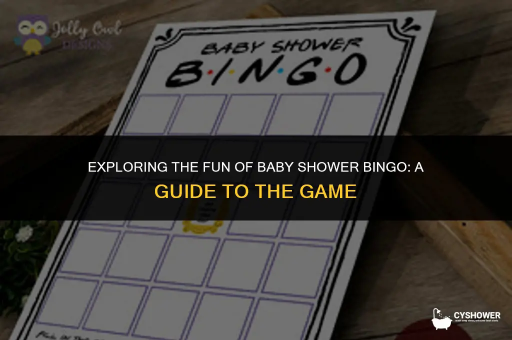what is no no baby shower bingo