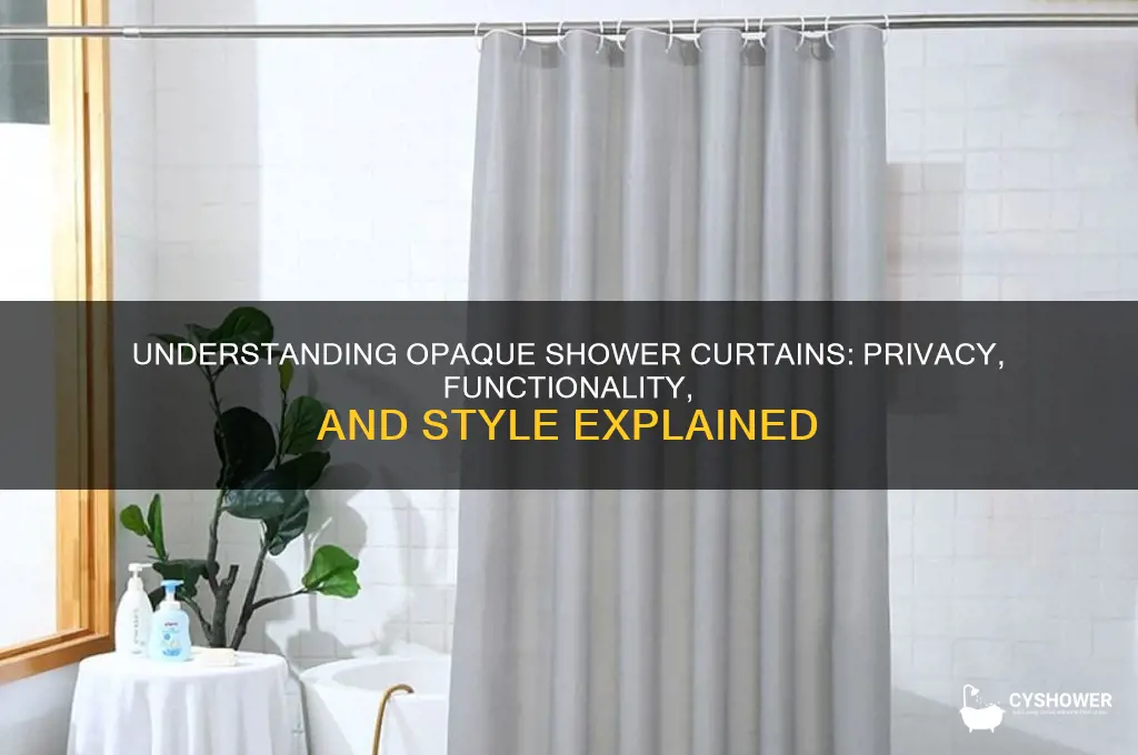 what is opaque mean with a shower curtain