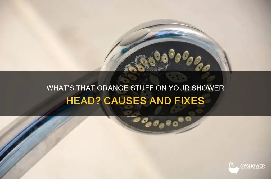 what is orange stuff on shower head