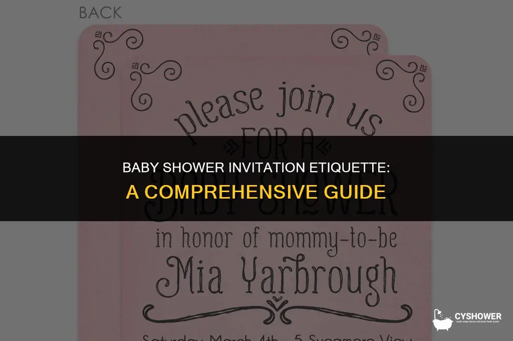 what is proper etiquette for baby shower invitations
