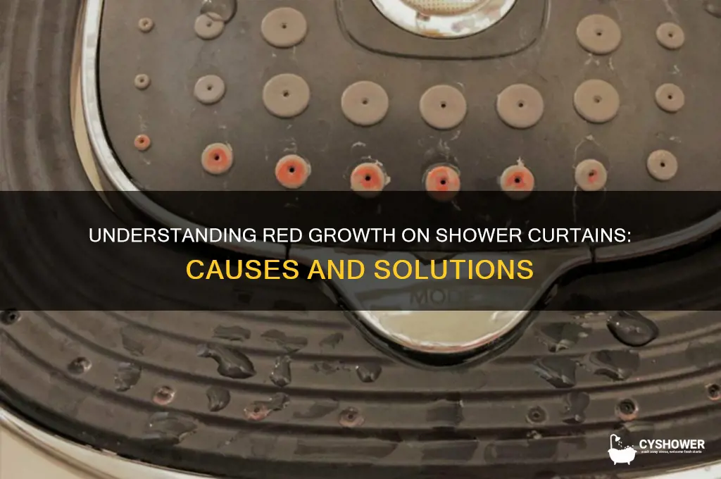 what is red growth on shower curtain