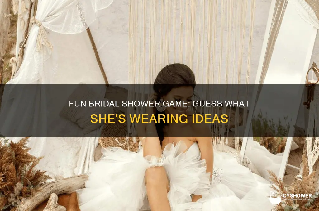 what is she wearing bridal shower game