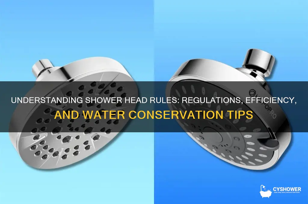 what is shower head rules