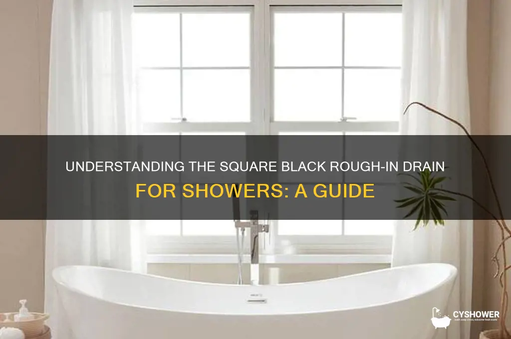 what is square black rough in drain for shower