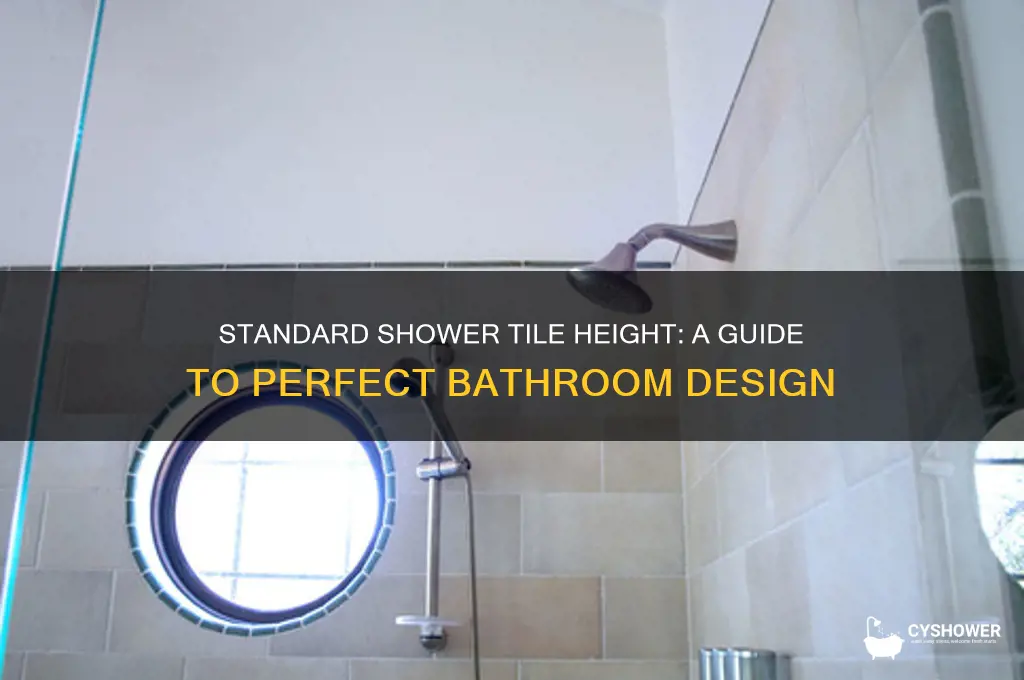 what is standard height of shower tile