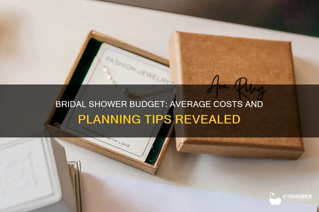 what is the average cost for a bridal shower