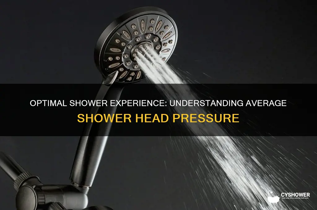 what is the average pressure for shower head
