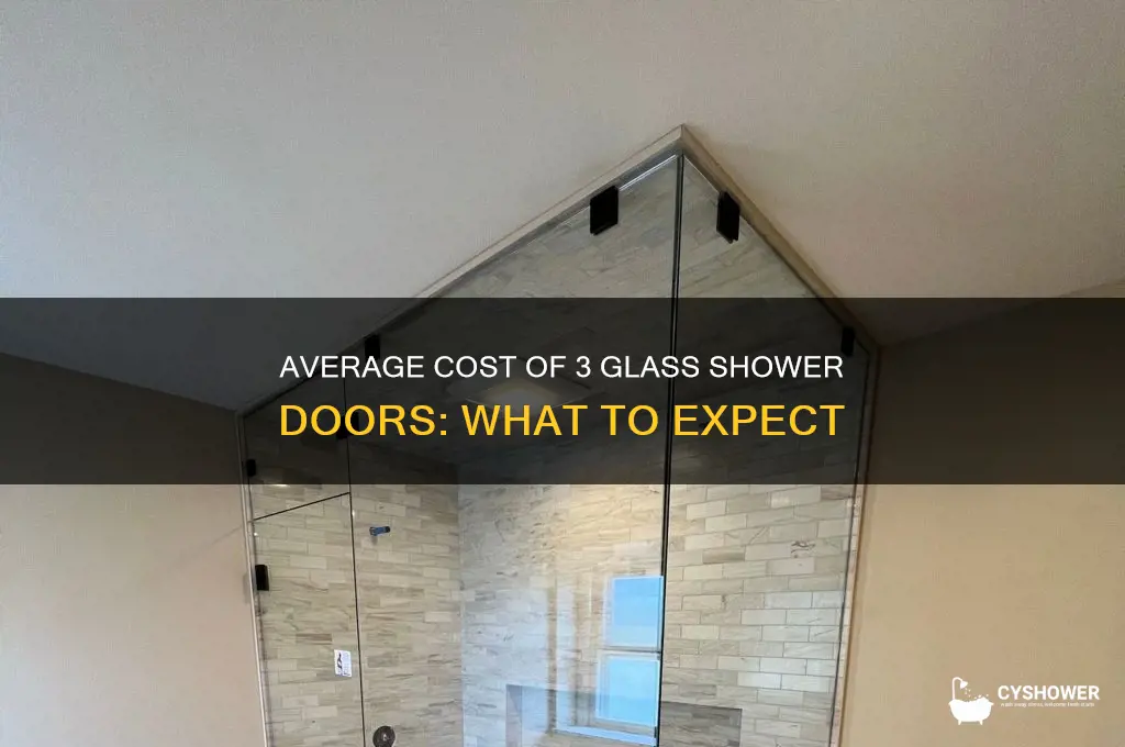 what is the average price of 3 glass shower doors
