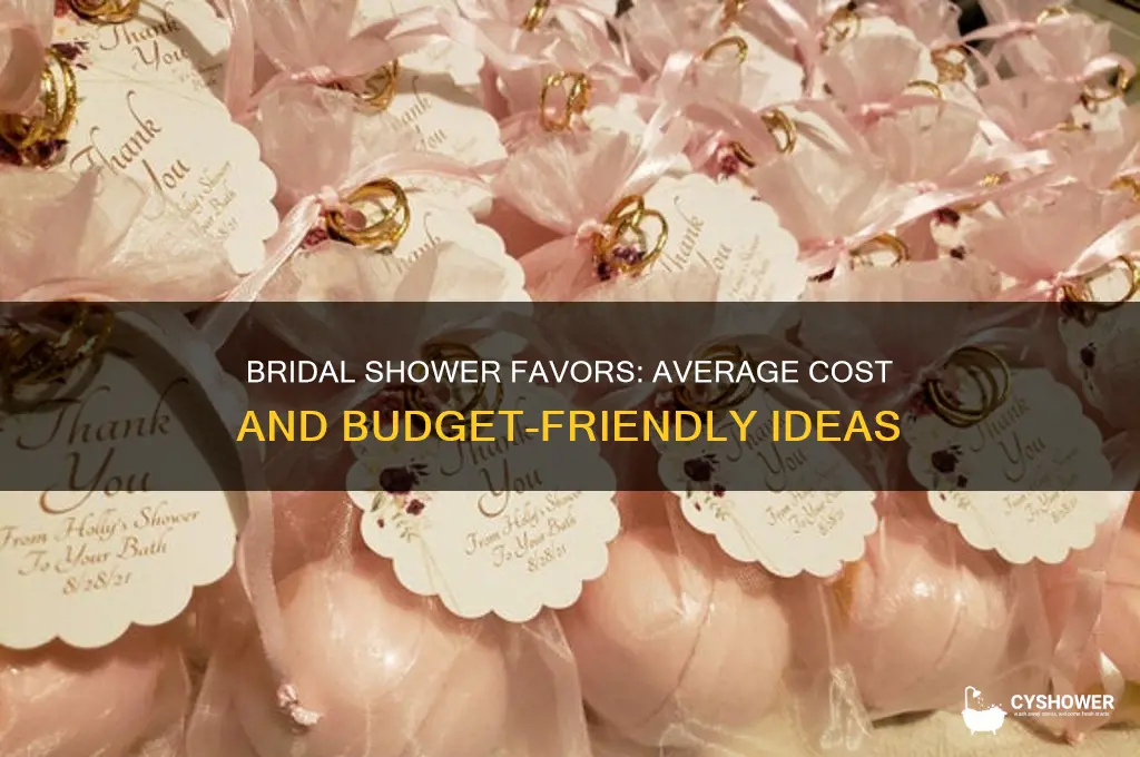 what is the average price of a bridal shower favor