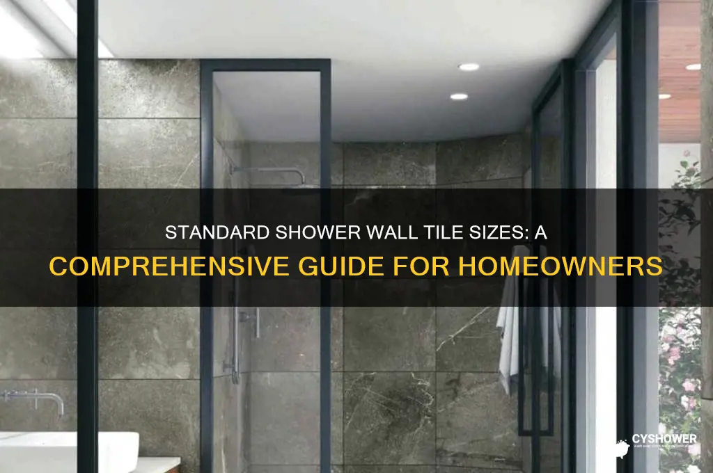what is the average size shower wall for tile