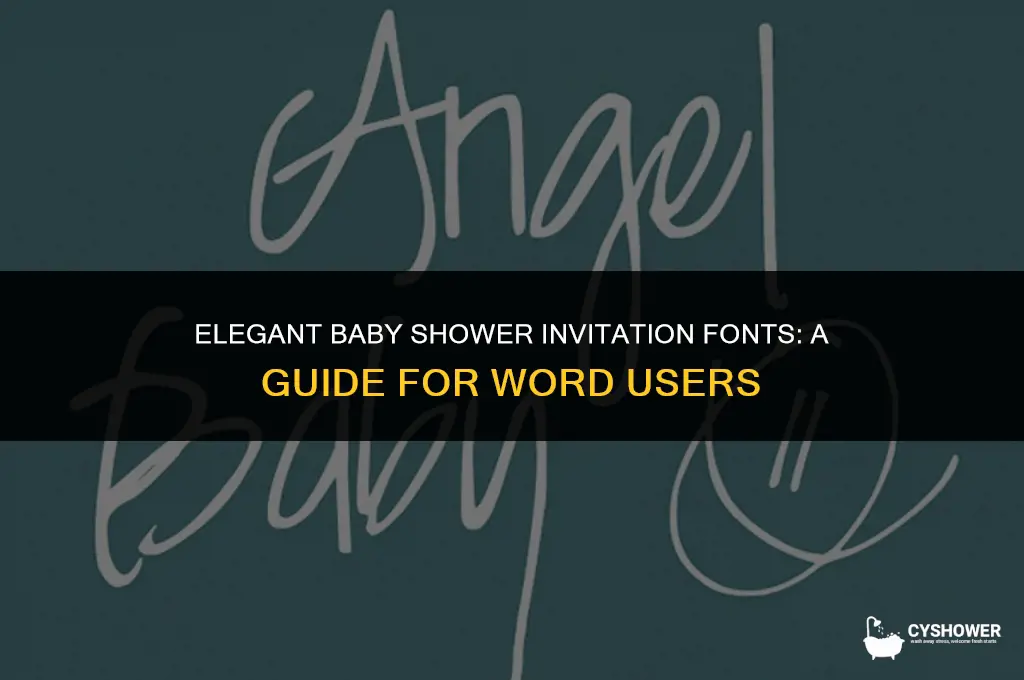 what is the best baby shower font in word