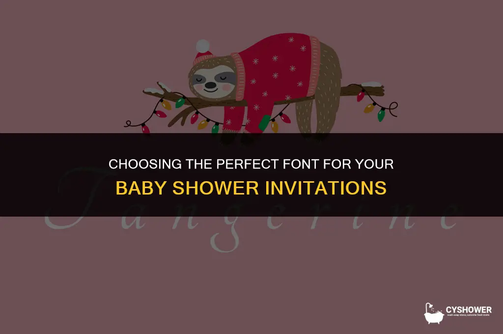 what is the best font for baby shower invitations