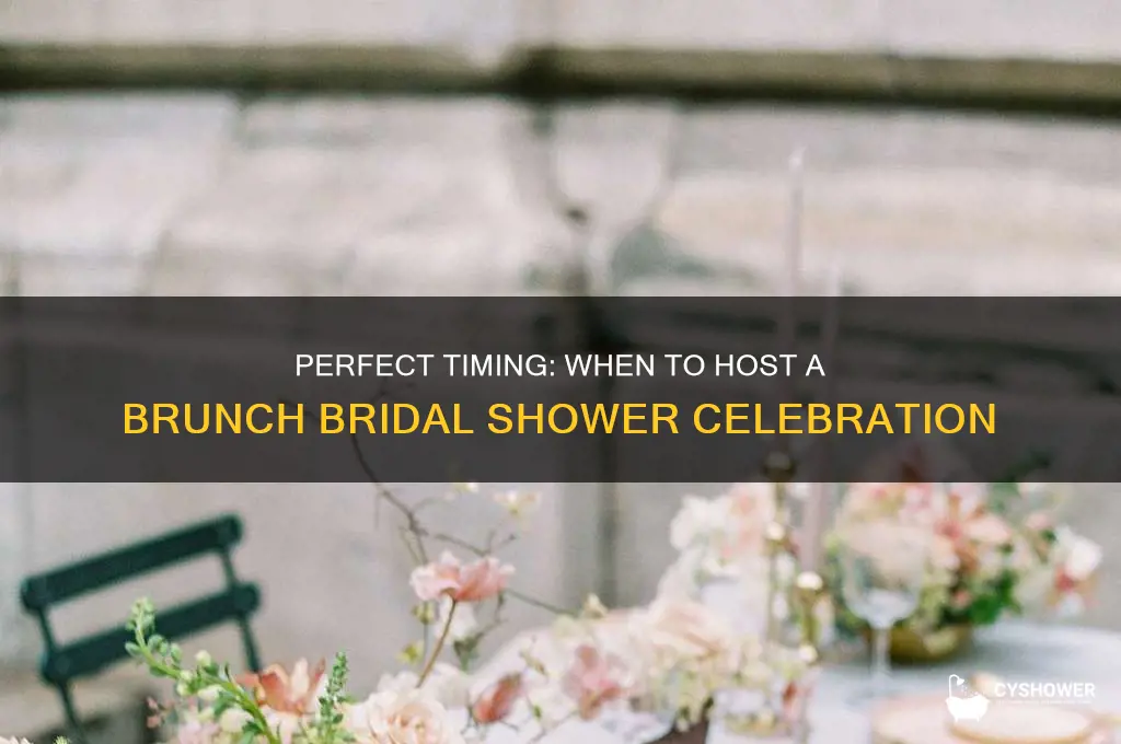 what is the best time for a brunch bridal shower