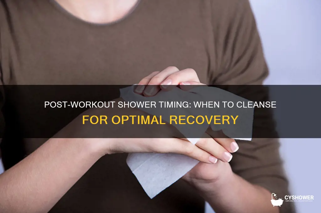 what is the best time to take shower after workout