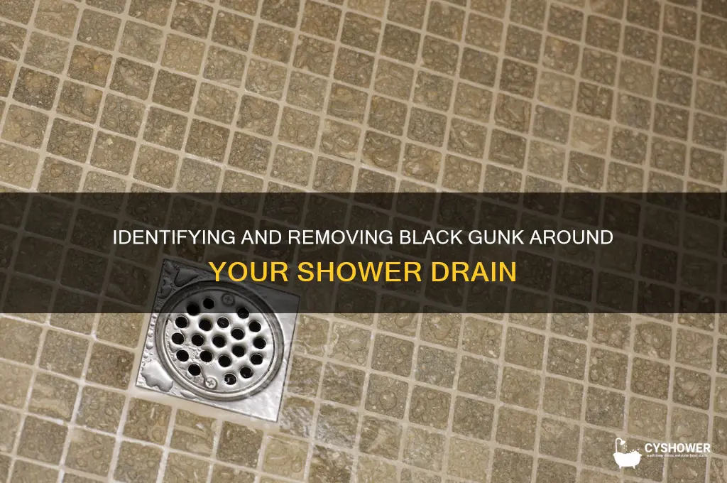 what is the black stuff around my shower drain