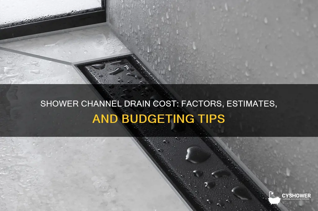 what is the cost of a shower channel drain