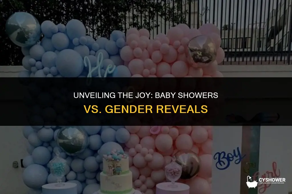 what is the difference between baby shower and gender reveal