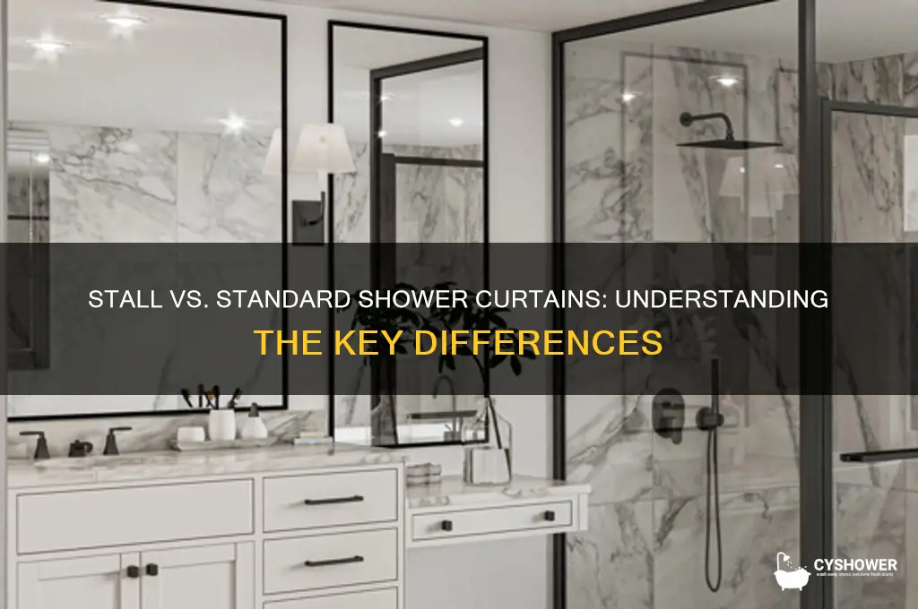 what is the difference between stall and standard shower curtain