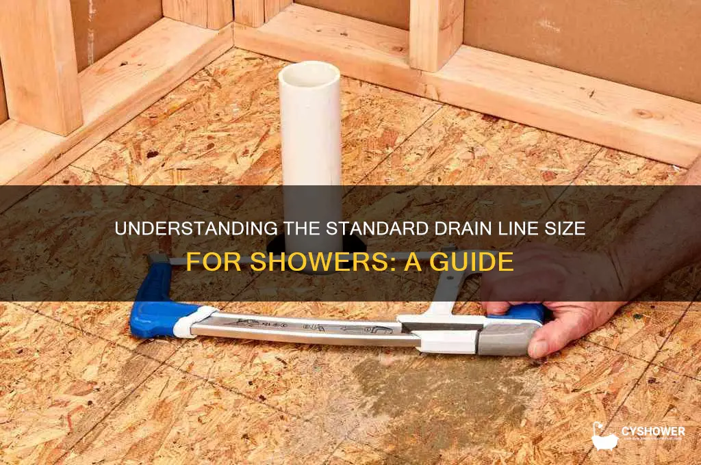 what is the drain line size of a shower