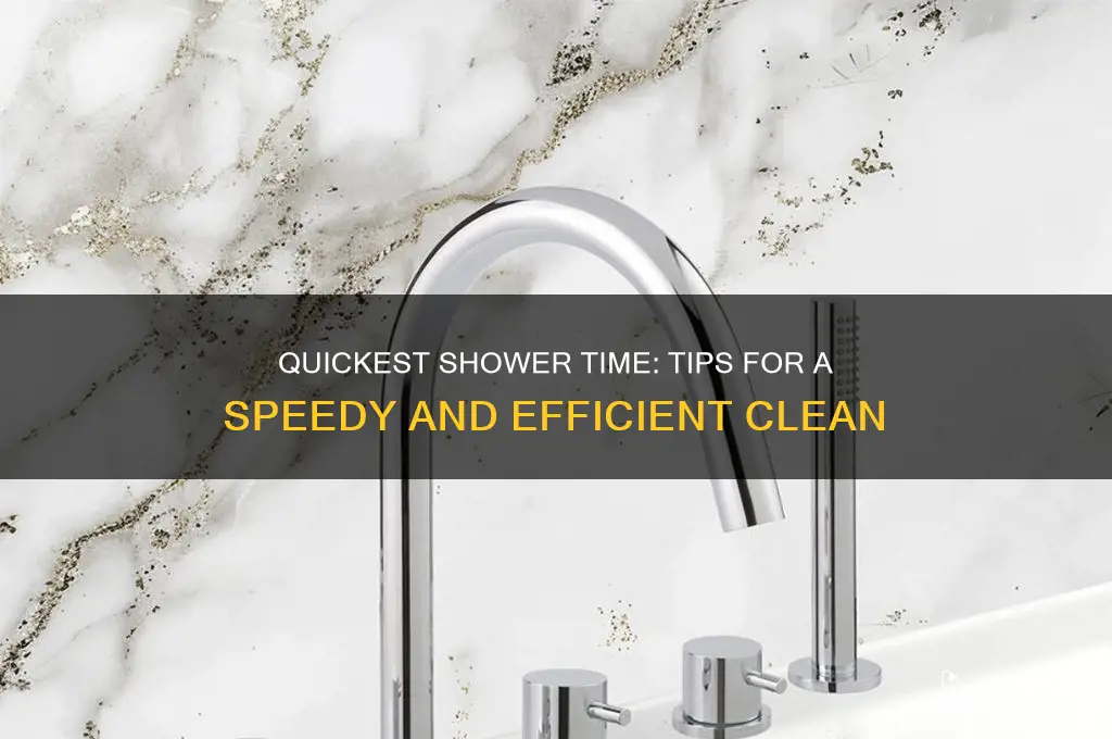 what is the fastest time to take a shower