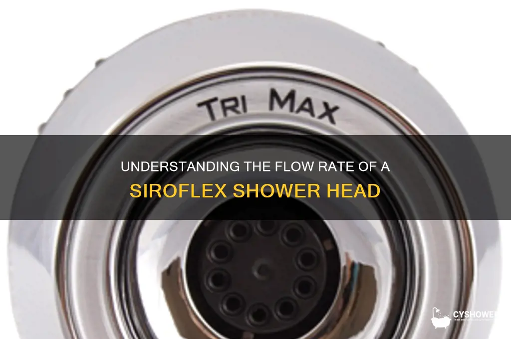 what is the flo rate of a siroflex shower head