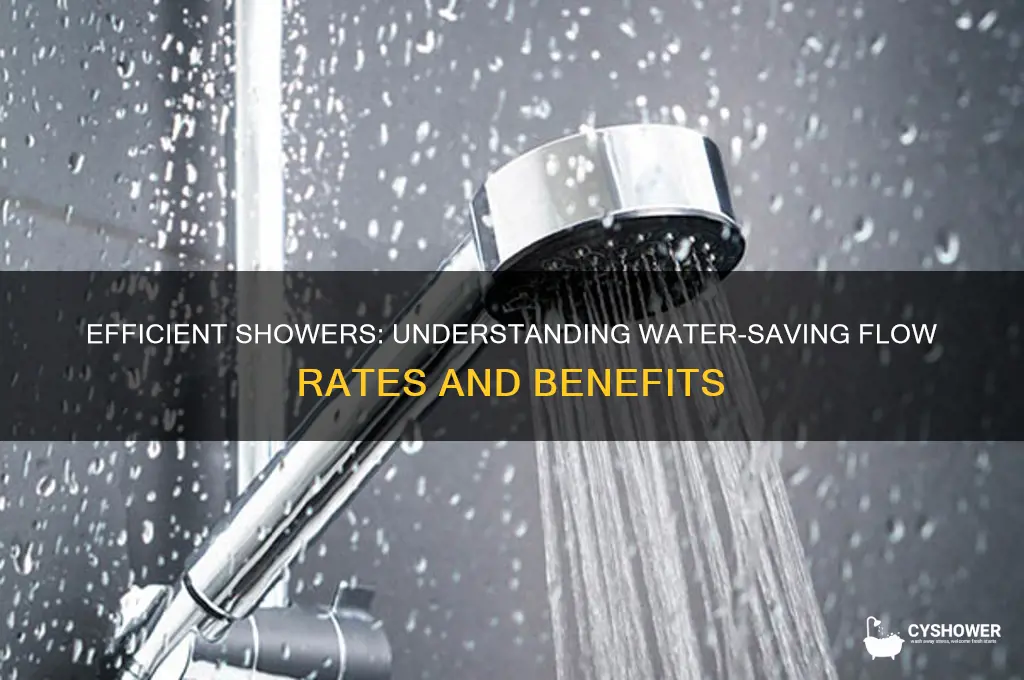 what is the flow rate of a water saving shower