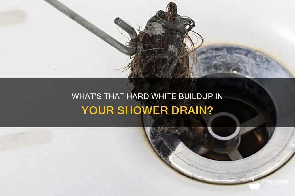 what is the hard white stuff in my shower drain
