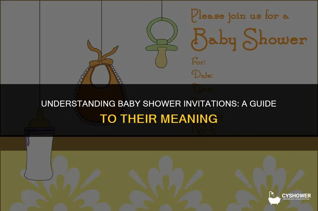 what is the meaning of baby shower invitation
