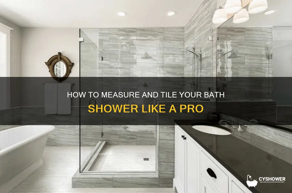 what is the measurement to tile a bath shower