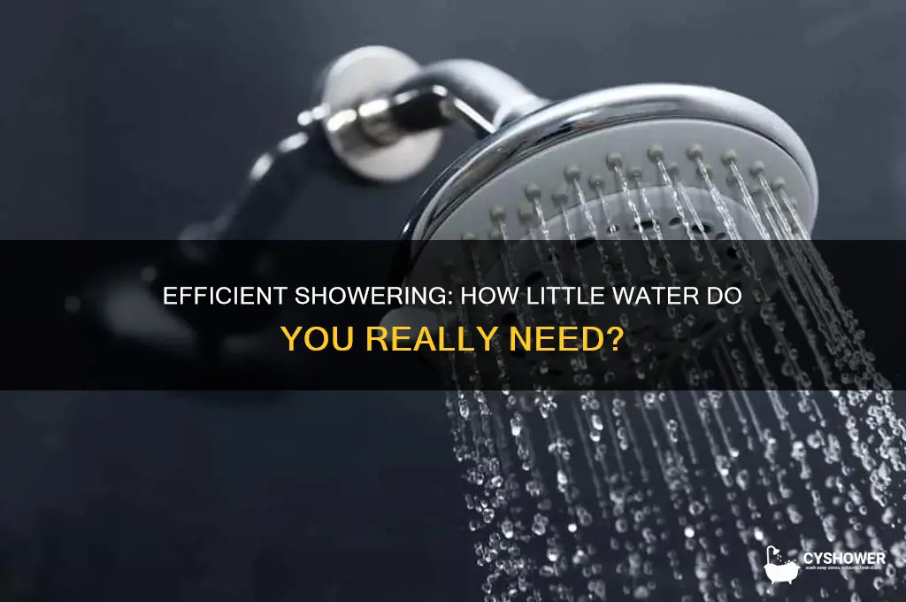 what is the minimum amount of water needed to shower
