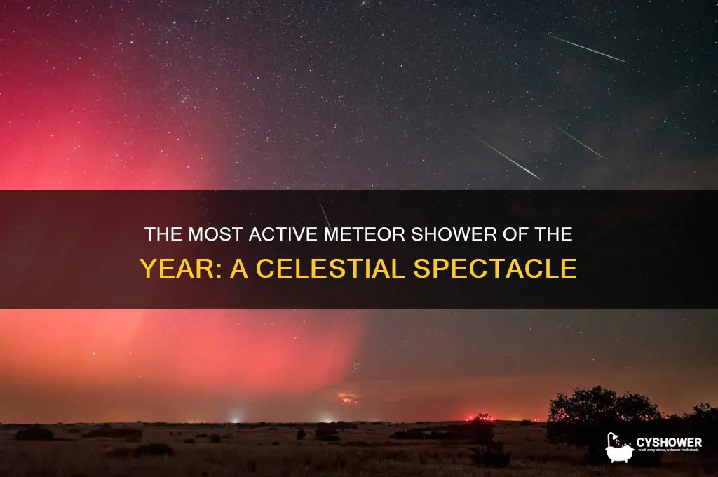 what is the most active meteor shower of the year