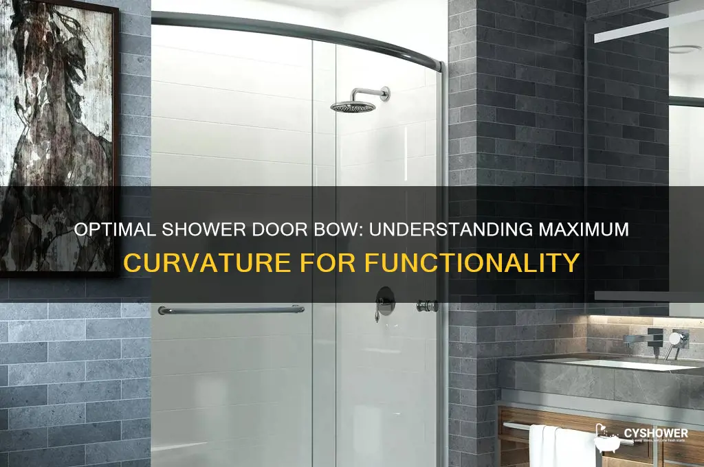 what is the mximum bow for a shower door