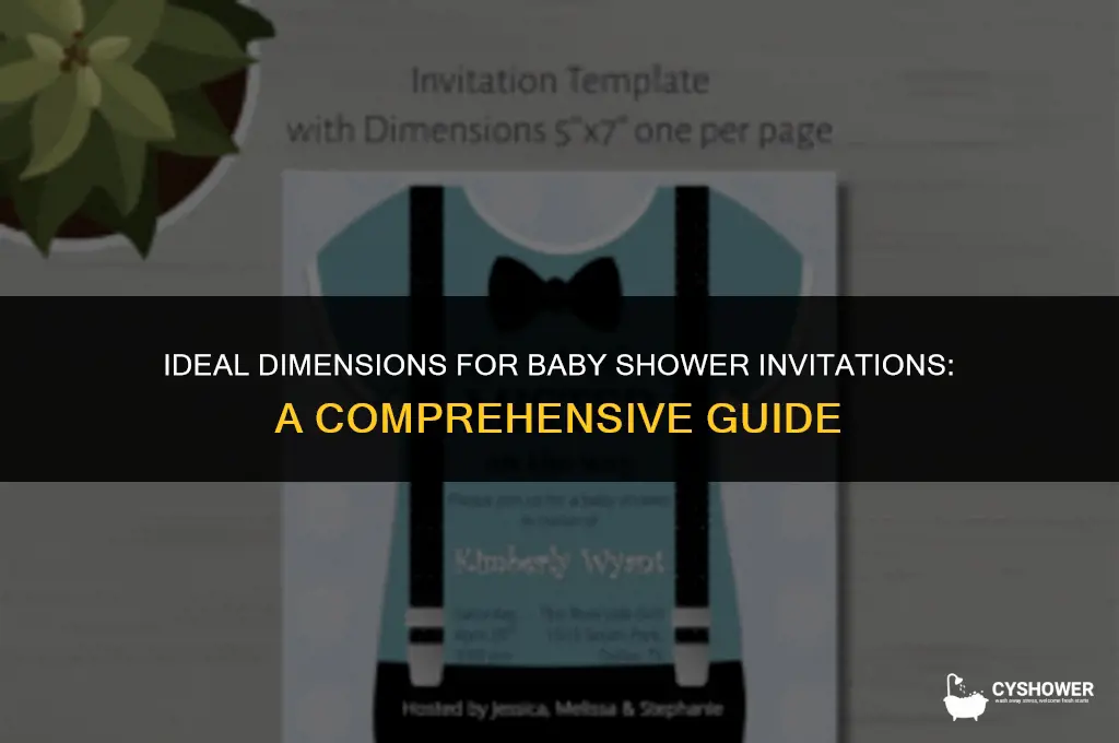 what is the normal size of a baby shower invitation