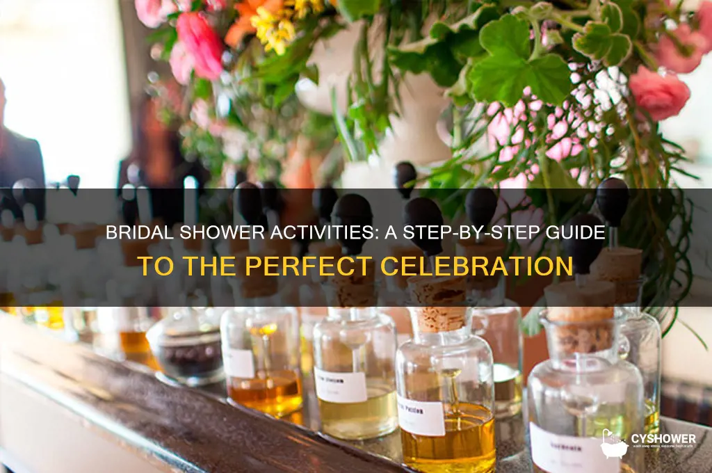 what is the order of activities at a bridal shower