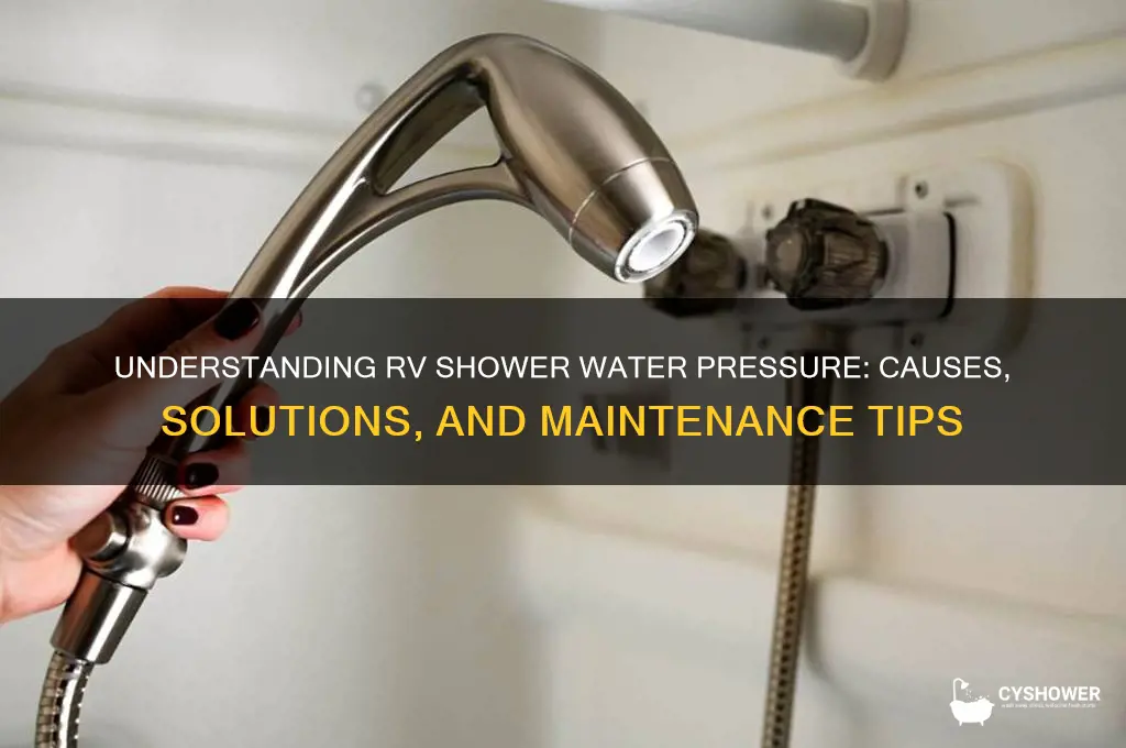 what is the pressure of water in a rv shower