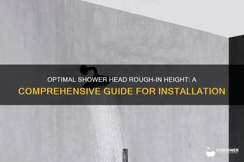 what is the proper height for a shower head rough-in