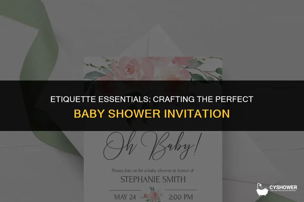 what is the proper way to address baby shower invitations
