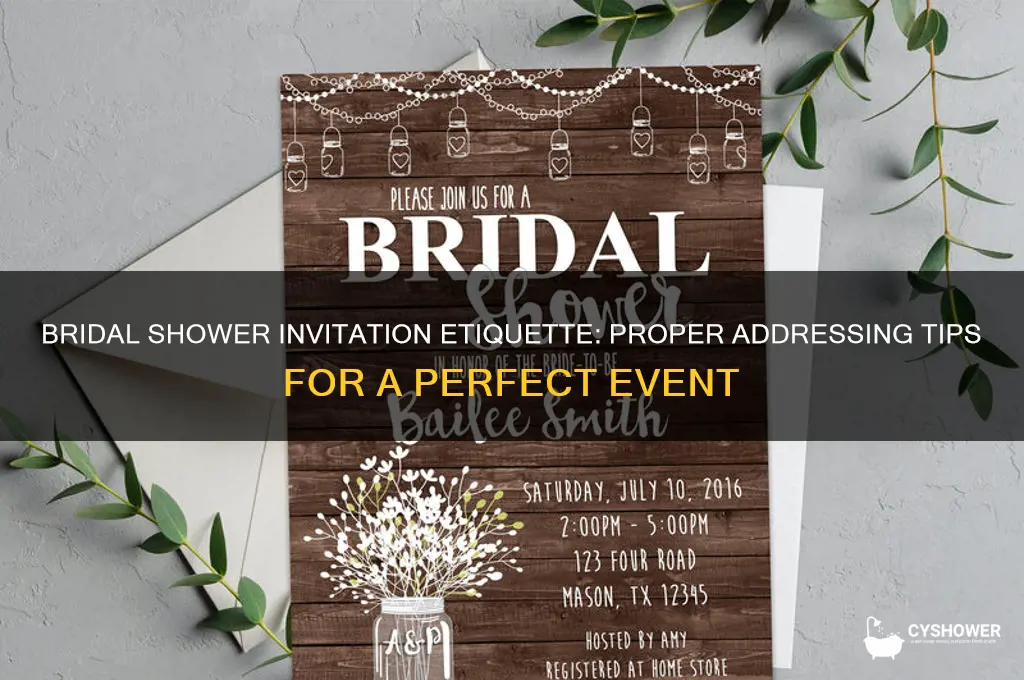 what is the proper way to address bridal shower invitations