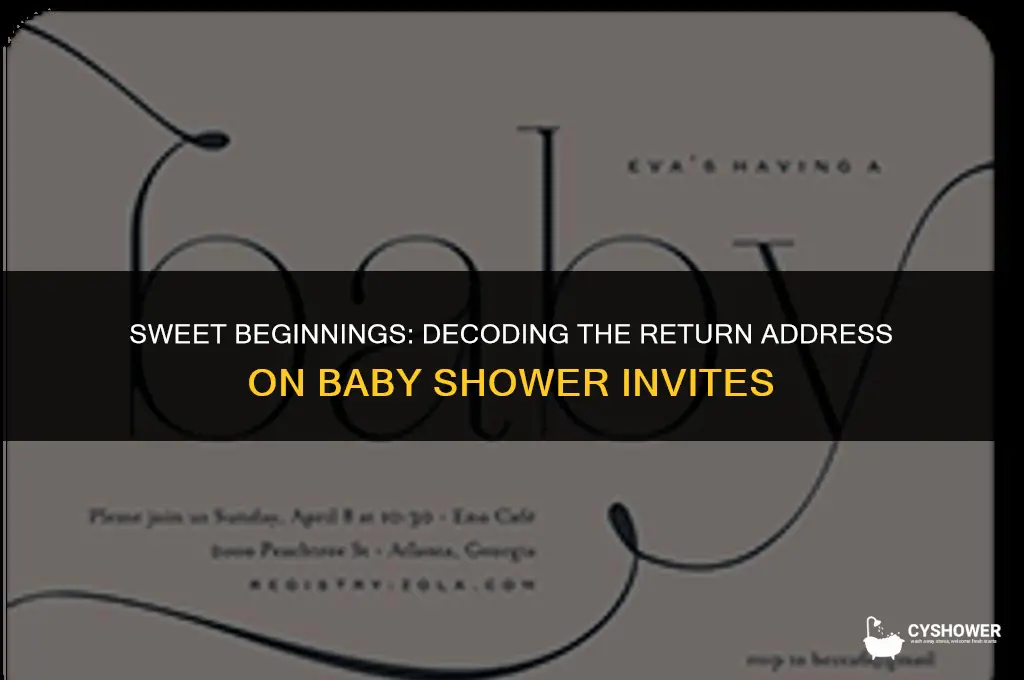 what is the return address of baby shower invites