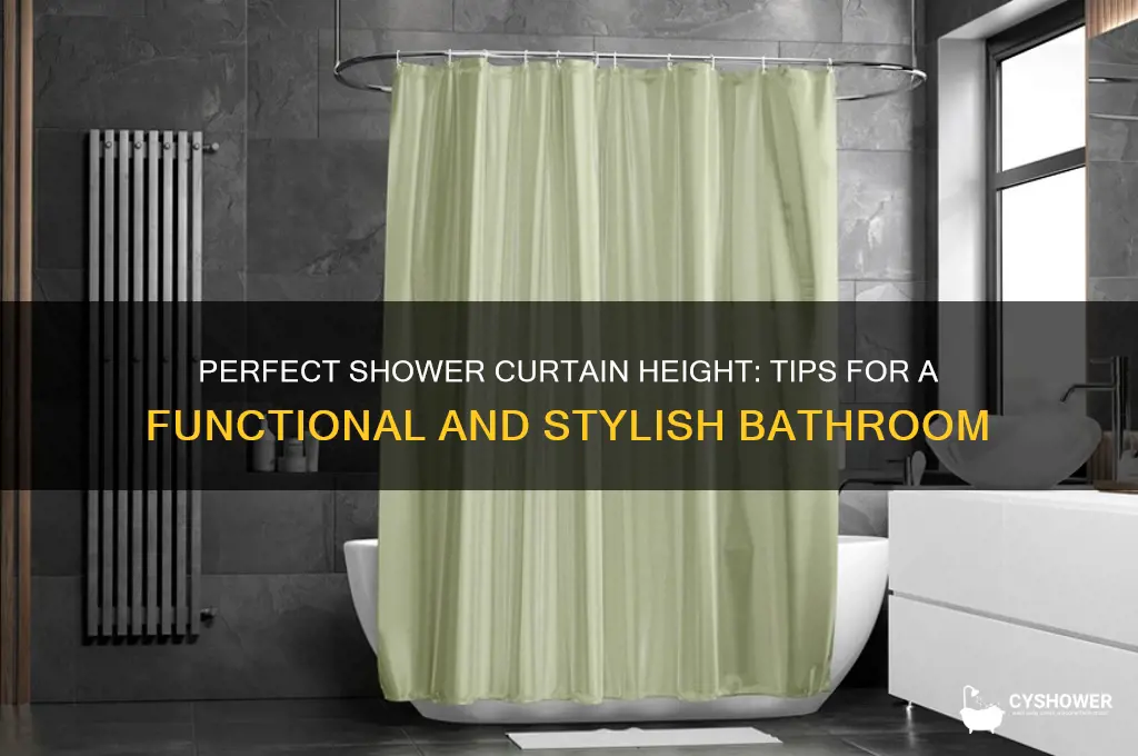 what is the right height to hang a shower curtain