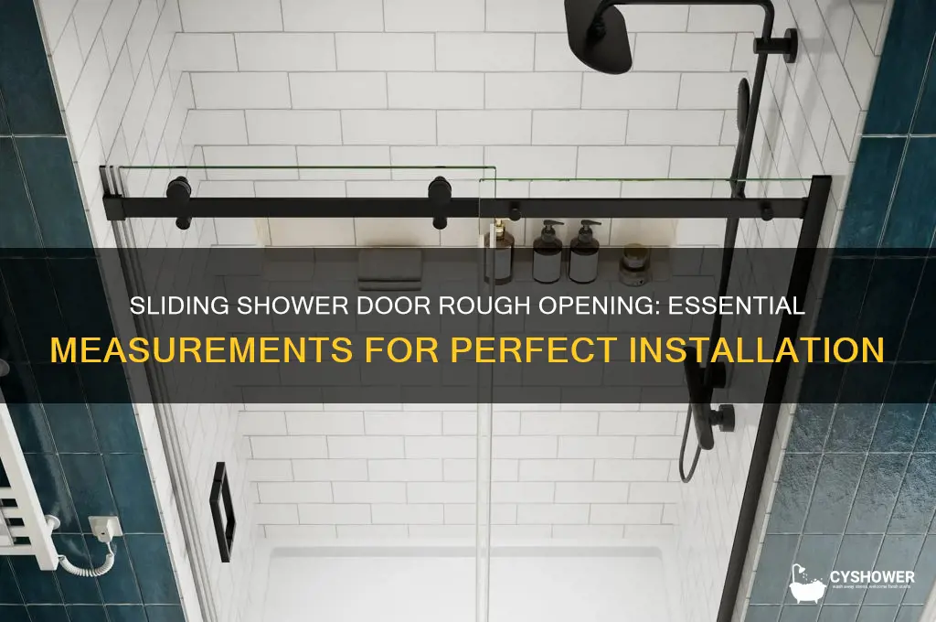 what is the rough opening for sliding shower doors