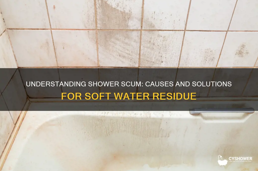 what is the scum on my shower with soft water