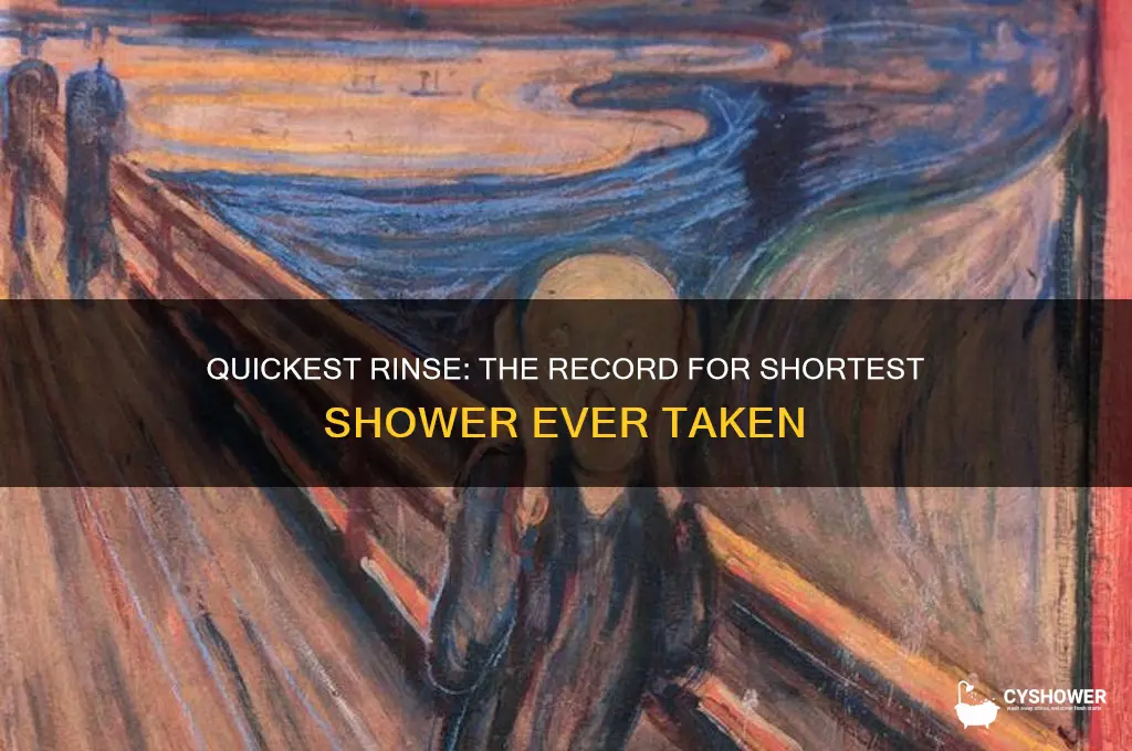 what is the shortest shower ever taken